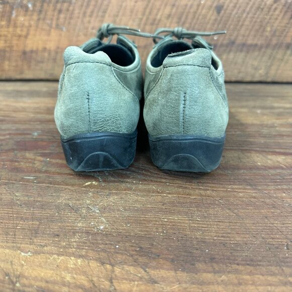 Munro American Women Olive Lace Up Leather Comfort Shoes 7 - Picture 3 of 12
